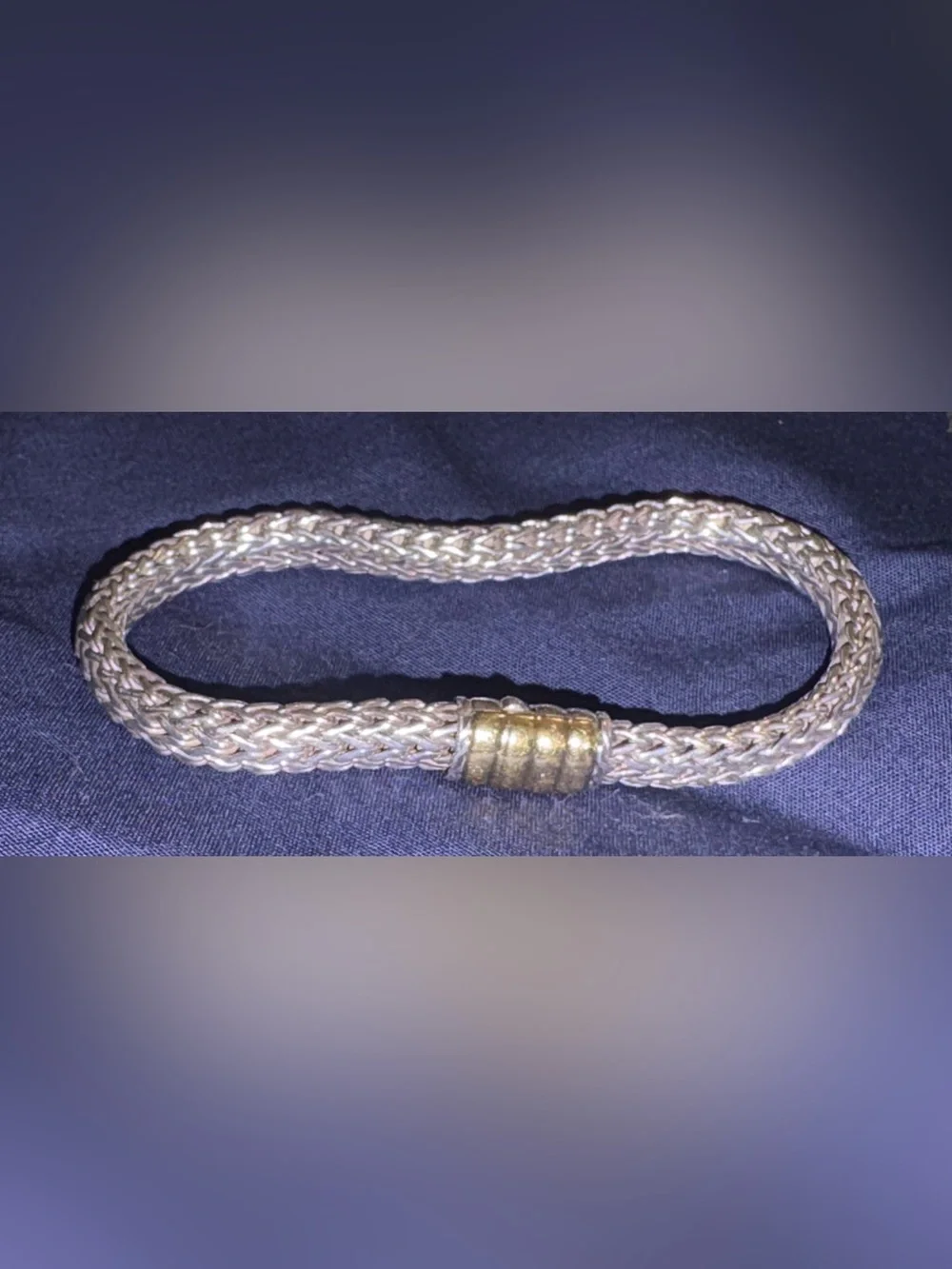 John Hardy Silver and Gold Braided Bracelet